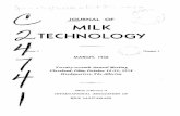 JOURNAL OF MILK TECHNOLOGY