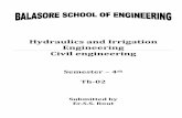 Hydraulics and Irrigation Engineering