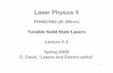 Lecture 2-3 tunable solid state lasers Spring 2009.ppt