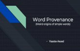 Word Provenance - University of British Columbia