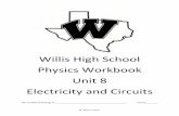 Willis High School Physics Workbook Unit 8 Electricity and ...