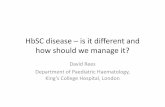 HbSC disease –is it different and how should we manage it?