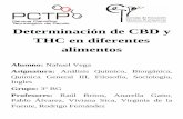 Determinación de CBD y THC en diferentes alimentos