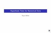 Hypothesis Tests for Numerical Data