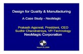 A Case Study - NeoMagic Prakash Agarwal, President, CEO ...
