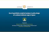 Use of quantitative empirical analyses in policy design of ...