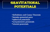 GRAvitAtionAl potentiAls