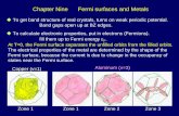 Chapte 9 Fermi surfaces and Metals