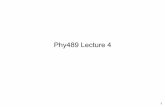 Phy489 Lecture 4 - University of Toronto