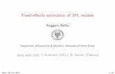 Fixed-effects estimation of 2PL models