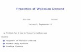 Properties of Walrasian Demand
