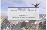 Physics 403 - University of Rochester