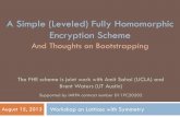 A Simple (Leveled) Fully Homomorphic Encryption Scheme