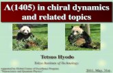 (1405) in chiral dynamics and related topics