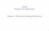 18.650 (F16) Lecture 3: Maximum Likelihood Estimation