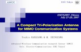 A Compact Tri-Polarization Antenna for MIMO Communication