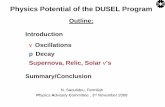 Physics Potential of the DUSEL Program - fnal.gov