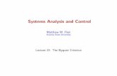 Systems Analysis and Control