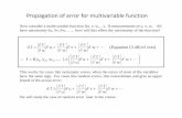 Propagation of error for multivariable function