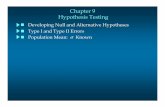 Chapter 9 Hypothesis Testing - Texas A&M University