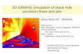 3D GRMHD simulation of black hole accretion flows and jets