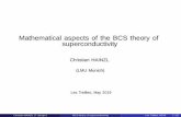 Mathematical aspects of the BCS-theory of superconductivity