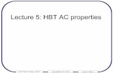 Lecture 5: HBT AC properties