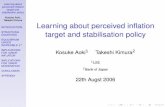 INTRODUCTION Learning about perceived inﬂation target and ...