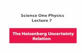 Science One Physics Lecture 7 The Heisenberg Uncertainty ...