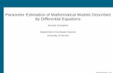 Parameter Estimation of Mathematical Models Described by ...