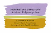 Nominal and Structural Ad-Hoc Polymorphism