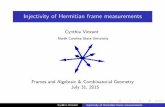 Injectivity of Hermitian frame measurements