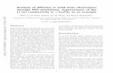 Analysis of di usion in solid state electrolytes through ...