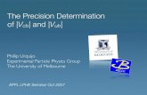 The Precision Determination of |V | and |Vub