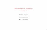 Mathematical Statistics course # 7