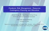 Pandemic Risk Management: Resources Contingency Planning