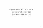 Supplement to Lecture XI: Structure Formation (Numerical ...