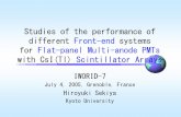 Studies of the performance of different Front-end systems ...