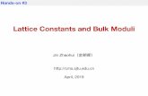 Lattice Constants and Bulk Moduli