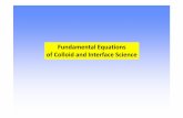 Fundamental Equations ofColloidandInterface Science