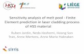 Sensitivity analysis of melt pool - Finite Element ...