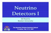 Neutrino Detectors I