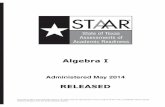 STAAR Released Test - REL Algebra 1