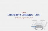 CS622 Context-Free Languages (CFLs)