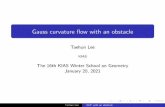 Gauss curvature flow with an obstacle