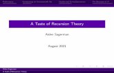 A Taste of Recursion Theory