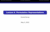Lecture 9. Permutation Representations