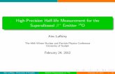 High-Precision Half-life Measurement for the
