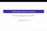 Preliminaries About Functions