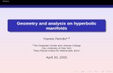 Geometry and analysis on hyperbolic manifolds